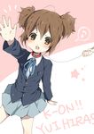  alternate_hairstyle bad_id bad_pixiv_id brown_eyes brown_hair collar hirasawa_yui k-on! leash migu_(migu_room) school_uniform short_hair solo twintails 