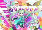  aqua_hair bad_id bad_pixiv_id chirosuke guitar hatsune_miku highres instrument long_hair solo thighhighs twintails vocaloid 