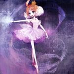  ahiru bad_id bad_pixiv_id ballerina ballet ballet_slippers blue_eyes multicolored_hair pantyhose pechika princess_tutu princess_tutu_(character) red_hair shoe_ribbon short_hair solo tutu two-tone_hair 