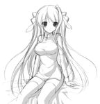  china_dress chinese_clothes dress greyscale haoto_luna monochrome original sketch solo thighhighs 