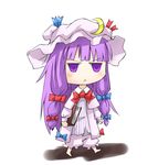  :&lt; angry barefoot bloomers book chibi crescent hat long_hair patchouli_knowledge purple_eyes purple_hair solo taker_(flamestorm) touhou underwear walking 