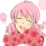  bad_id bad_pixiv_id blush feldt_grace flower gundam gundam_00 lowres memessa pink_hair ponytail smile solo 