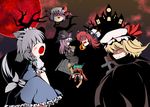  animal_ears blush_stickers chibi cross dog_ears dog_tail flandre_scarlet glowing glowing_eyes grave halloween hong_meiling izayoi_sakuya jack-o'-lantern kemonomimi_mode knife koakuma moon multiple_girls patchouli_knowledge pumpkin red_moon remilia_scarlet tail touhou tsuki_no_alice yukkuri_shiteitte_ne zombie 