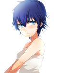  ang blue_eyes blue_hair blush persona persona_4 shirogane_naoto short_hair solo 