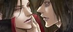  lily_(artist) lips lowres male male_focus naruto naruto_shippuuden uchiha_itachi uchiha_madara yaoi 