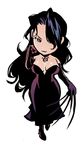  :3 bad_id bad_pixiv_id black_dress black_hair chibi dress fullmetal_alchemist gloves hair_over_one_eye kishizuka_kenji long_hair lust red_eyes solo tattoo wavy_hair 