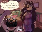  4:3 animal_crossing anthro clothing duo female first_person_view flustered goobnnuy hi_res lingerie nintendo sable_able 