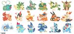  bayleef braixen bulbasaur charmander charmeleon chespin chikorita chimchar claws combusken croconaw cyndaquil dewott fangs fennekin fire froakie frogadier fur grotle grovyle heart hearts highres ivysaur leaf leaves letter marshtomp meganium monferno mudkip nintendo no_humans oshawott pignite piplup pokemon pokemon_(game) prinplup quilava quilladin servine smile snivy squirtle teeth tepig tongue torchic totodile treecko turtwig valentine wartortle 