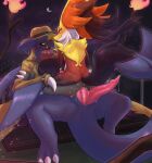 2_penises absurd_res animal_genitalia animal_penis anthro biped blue_body bodily_fluids duo erection female fermusieboir4 fur garchomp generation_4_pokemon generation_9_pokemon genitals hemipenes hi_res male male/female mega_delphox mega_evolution multi_genitalia multi_penis nintendo orange_body orange_fur orange_nose penetration penile penile_penetration penis pokemon pokemon_(species) red_body red_fur sex sweat teeth tongue vaginal vaginal_penetration vulva white_body white_fur yellow_body yellow_eyes yellow_fur