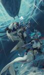 1_horn 2025 5_fingers absurd_res air_bubble anal anal_fin anal_penetration anchor_symbol anthro artist_logo belt big_breasts big_butt big_eyes blue_eyes blue_hair blue_latex blurred_background boat bodysuit breasts breathing_apparatus butt butt_fin chinese_description clothed clothed_anthro clothed_female clothing curvy_figure cutie_mark cutie_mark_print depth_of_field detailed_background digital_media_(artwork) digital_painting_(artwork) dorsal_fin duo dutch_angle earpiece earplugs english_description equid equine eye_markings eyewear female female_anthro fin fingers form_fitting full-length_portrait full_body_suit fully_clothed fully_clothed_anthro fully_clothed_female fully_submerged fur fused_legs genitals glistening glistening_bodysuit glistening_breasts glistening_clothing glistening_latex glistening_skinsuit goggles hair harpoon_gun hasbro hi_res holding_harpoon horn horse hourglass_figure ineffective_clothing latex latex_bodysuit latex_clothing latex_mermaid latex_skinsuit light light_beam logo looking_up mammal marine markings mask medical_instrument merfolk mermaid_suit mermaid_tail mermaidification my_little_pony mythological_creature mythological_equine mythology object_in_anus oxygen_mask painting_(artwork) penetration pointy_ears pony ponytail portrait pouch_(clothing) prick_ears red_eyes scientific_instrument sea seabed shanher sharp_horn short_hair skinsuit slim_anthro slim_female small_waist snout split_form swimming swimming_goggles teal_body teal_eyes teal_fur teal_horn tight_clothing trigger_discipline underwater unicorn unicorn_horn utility_belt vehicle vulva water watercraft white_body white_fur white_horn white_latex