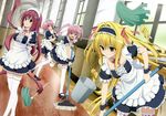  :d alternate_costume alternate_hairstyle artist_request blonde_hair blue_eyes braid bucket duster enmaided hair_down hair_ribbon highres konjiki_no_yami kurosaki_mea long_hair maid maid_headdress mary_janes momo_velia_deviluke mop multiple_girls nana_asta_deviluke open_mouth pink_eyes pink_hair prehensile_hair red_eyes red_hair ribbon ribbon-trimmed_legwear ribbon_trim running shoes short_hair side_braid single_braid smile thighhighs to_love-ru to_love-ru_darkness twintails very_long_hair white_legwear wrist_cuffs zettai_ryouiki 