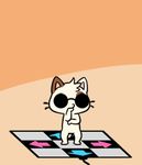  animated anthro cat dance_dance_revolution dancing eyewear feline gamer_cat glitch_(character) low_res male mammal samantha_whitten 