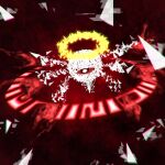  1other commentary_request darkness glitch halo highres kirby_(series) kirby_air_ride kirby_air_riders low_poly mhmc_(jfzm4548) one-eyed red_eyes wings zero_two_(kirby) 