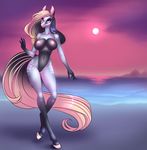  anthro beach breasts equine female hair hooves horse long_hair mammal nipples nude pussy sea seaside sif solo water 