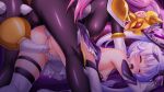  2girls all_fours ass blush bodysuit breasts censored closed_eyes clothing_aside covered_nipples defeat doggystyle elbow_gloves exs-tia_luna futa_with_female futanari game_cg gloves hair_ornament kamitsurugi_ouka kouyoku_senki_exs-tia_concert large_breasts large_variant_set leotard leotard_aside long_hair magical_girl mask medium_breasts mosaic_censoring multiple_girls nipples non-web_source object_insertion official_art open_mouth penis pink_hair purple_hair pussy pussy_juice rape sex sex_from_behind skirt sugahara_touka thighhighs top-down_bottom-up torn_clothes twintails underwear vaginal vaginal_object_insertion variant_set white_leotard yuri 