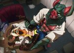  absurd_res anthro backpack bat belt belt_buckle bird's-eye_view bodily_fluids bottomwear buckle bulge bulge_frottage chair claws clothing digital_media_(artwork) drooling drugs duo fangs feet feet_up femboy foot_focus fur furniture hair hi_res high-angle_view leg_grab legwear looking_at_another male male/male mammal markings medication muscular muscular_anthro muscular_male neck_tuft office office_chair open_mouth pants pantyhose paper pecs pills plantigrade raised_leg saliva shirt sitting smile sonar_(dispatch) stoven_(xdarkspace) sweat table teeth teeth_showing tongue tongue_out topwear tuft twinkies unbuttoned_shirt underwear undressing white_sclera xdarkspace 