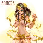  ashoka_(eiyuu_senki) breasts eiyuu_senki green_hair jewelry lots_of_jewelry nazna 