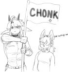 2025 anthro biped bottomwear breasts canid canine chabett clothed clothed_anthro clothed_female clothing digital_drawing_(artwork) digital_media_(artwork) dragon duo female fingers front_view fully_clothed fully_clothed_anthro fully_clothed_female fur hair hi_res horn mammal mythological_creature mythological_scalie mythology pgm300 scalie standing topwear