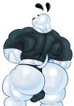  2025 anthro back_muscles ball_bulge big_butt black_clothing black_eyebrows black_nose black_shirt black_thong black_topwear black_underwear bulge butt canid canine canis clothing digital_drawing_(artwork) digital_media_(artwork) domestic_dog dudley_puppy english_description eyebrows floating_ears fur furryonline1 hi_res male mammal muscular muscular_anthro muscular_male nickelodeon rear_view shirt simple_background smile solo t.u.f.f._puppy thong topwear underwear white_background white_body white_fur 