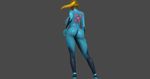  3d artist_request ass blonde_hair breasts highres huge_ass large_breasts metroid ponytail samus_aran skin_tight skintight zero_suit 
