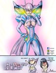  3girls blue_hair blush breasts chibi cleavage comic gamagoori_ira grin highres inumuta_houka jakuzure_nonon junketsu kill_la_kill kiryuuin_ragyou kiryuuin_satsuki large_breasts long_hair mature mayoku multiple_boys multiple_girls revealing_clothes sanageyama_uzu smile smirk spoilers underwear watermark 