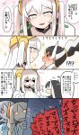  5girls arceus black_eyes black_hair blush commentary full-face_blush high_ponytail highres horns ice_(kasugai_(de-tteiu)) implied_rape kasugai_(de-tteiu) makhia_(kasugai_(de-tteiu)) maria_(kasugai_(de-tteiu)) multicolored_eyes multicolored_hair multiple_girls nervous_sweating orange_eyes peeking personification pokemon ponytail red_eyes regice regigigas regirock registeel rock_(kasugai_(de-tteiu)) sidelocks sparkle sparkling_aura steel_(kasugai_(de-tteiu)) sweat two-tone_hair two_side_up white_eyes white_hair yellow_eyes yuri 