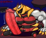 abs altered_forme_giratina animal_genitalia animal_penis anthro anthrofied balls big_balls big_muscles big_pecs big_penis black_balls black_sclera bodily_fluids claws distortion_world dripping equine_genitalia equine_penis erection finger_claws front_view generation_4_pokemon genital_fluids genitals giratina glans grey_body group hi_res huge_penis humanoid_genitalia humanoid_penis legendary_pokemon looking_at_viewer male male/male muscular muscular_anthro muscular_arms muscular_male muscular_thighs nintendo nipples pecs penis pokemon pokemon_(species) pokemorph portal precum precum_drip presenting presenting_balls presenting_penis red_eyes solo space throbbing throbbing_penis velvetdraw