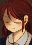  bad_id bad_pixiv_id blue_dress closed_eyes dress expressionless face farewell_(game) half_updo long_hair oct_(sanosuke_szbh) red_hair relic_(farewell) solo 