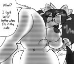 2023 accessory anthro anus artist_logo big_breasts black_and_white black_hair breasts dialogue digital_media_(artwork) domestic_cat english_text fangs felid feline felis female genitals hair hair_accessory hair_ribbon honey_the_cat logo looking_at_viewer mammal monochrome nipples nude nude_anthro nude_female one_leg_up open_mouth pigtails plump_labia ponytail presenting presenting_anus presenting_vulva raised_leg ribbons sega signature simple_background smile solo sonic_the_fighters sonic_the_hedgehog_(series) standing tail teeth text thick_thighs unfortu-nate vulva white_background