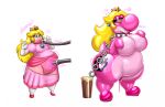 animate_inanimate anthro before_and_after belly belly_expansion big_breasts birdo blonde_hair blue_eyes boots breast_expansion breasts clothing collar crown digital_media_(artwork) dress expansion featureless_breasts female footwear glistening glistening_body gloves hair handwear headgear hi_res hose hose_inflation human human_to_anthro human_to_inanimate inflatable inflation living_inflatable mammal mario_bros mind_control nintendo oral oral_penetration penetration pink_body pink_clothing pink_dress princess_peach redflare500 ringed_eyes shoes simple_background smile solo species_transformation surprised thigh_expansion transformation white_clothing white_gloves white_handwear