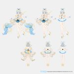  6+girls back blue_dress blue_hair blue_ribbon blue_skirt bud chinese_commentary chinese_hairpin closed_mouth commentary_request dress full_body glove_bow gloves green_eyes grey_background grey_hair hair_ornament high_heels highres legs long_hair looking_at_viewer luo_tianyi mage_staff multicolored_hair multiple_girls multiple_views muscular muscular_female music musical_note musical_note_belt musical_note_hair_ornament musical_note_ornament musical_staff musical_staff_print pantyhose reference_sheet ribbon satsuya shirt short_hair simple_background skinny skirt smile socks staff standing tree twintails very_long_hair vocaloid vsinger_(vocaloid) white_dress white_gloves white_hair white_shirt 