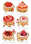  animal-themed_food food food_name fruit fruit_tart heart highres no_humans okashitofushigi original simple_background strawberry strawberry_slice strawberry_tart tart_(food) whipped_cream white_background 