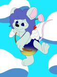 3_toes 4_fingers abdl agumonofalchemy anthro arrow_(weapon) belly black_nose blue_diaper blue_eyes blue_hair bodily_fluids bow_(weapon) cloth_diaper clothed clothing cloud cloudy_sky colored concentrating concentration cupid cupid's_arrow curly_hair detailed_background diaper diaper_fetish diaper_only digital_drawing_(artwork) digital_media_(artwork) eyebrow_through_hair eyebrows feathered_wings feathers feet fingers flying fur genital_fluids green_arms green_belly green_body green_chest green_ears green_face green_feet green_fur green_hands green_legs green_neck green_paws green_snout green_torso hair hal_cotta handpaw hi_res hindpaw holding_arrow holding_bow_(weapon) holding_object holding_ranged_weapon holding_weapon holidays iconography long_tail looking_at_another male mammal messy_hair midair motion_lines mouse mouse_ears mouse_tail multicolored_ears murid murine nonbinary_(lore) path_lines paws pink_inner_ear pink_tail quiver_(object) raised_eyebrow raised_leg raised_tail ranged_weapon reaching_back reaching_for_weapon rodent rodent_ears rodent_tail sagging_diaper shoulder_length_hair sky skyscape solo suction_cup swollen_diaper tail toes topless translucent translucent_hair unclean_diaper urine used_diaper valentine's_day wavy_hair weapon wearing_diaper wet_diaper white_body white_feathers white_wings wings