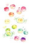  ! >_< ... ? ?? absurdres candy closed_eyes commentary english_commentary flying_sweatdrops food ghost heart highres musical_note no_humans original rainbow_order signature spoken_ellipsis spoken_exclamation_mark wrapped_candy yukichi_0611 