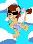 3_toes 4_fingers abdl agumonofalchemy anthro arrow_(weapon) belly black_eyewear black_nose black_sunglasses blue_diaper bow_(weapon) brown_hair brown_mane brown_tail_tuft brown_tuft clean_diaper cloth_diaper clothed clothing cloud cloudy_sky cocky cocky_grin cocky_smile colored covered_eyes cupid cupid's_arrow cute_fangs detailed_background diaper diaper_fetish diaper_only digital_drawing_(artwork) digital_media_(artwork) evander_rex eyebrow_through_hair eyebrows eyewear fangs feathered_wings feathers feet felid feline_ears fingers flying fur fur_tuft glistening glistening_eyewear glistening_sunglasses grin hair handpaw hi_res hindpaw holding_arrow holding_bow_(weapon) holding_object holding_ranged_weapon holding_weapon holidays iconography lion lion_ears long_tail male mammal mane mane_hair midair mischievous mischievous_smile motion_lines multicolored_ears pantherine path_lines paws pink_inner_ear quiver_(object) raised_leg raised_tail ranged_weapon reaching_back reaching_for_weapon sandy_fur sky skyscape smile solo suction_cup sunglasses tail tail_tuft tan_arms tan_belly tan_body tan_chest tan_ears tan_face tan_feet tan_fur tan_hands tan_legs tan_neck tan_paws tan_snout tan_tail tan_torso teeth toes topless translucent translucent_hair tuft valentine's_day weapon wearing_diaper white_body white_feathers white_wings wings