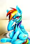 1girl furry glasses my_little_pony my_little_pony_friendship_is_magic oze oze_(zoexm177) rainbow_dash 