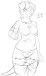  anthro bottomless canine clothing dog drink female looking_at_viewer mammal os panties panties_down pants pants_down pussy sketch solo underwear 