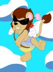 3_toes 4_fingers abdl agumonofalchemy anthro arrow_(weapon) belly black_eyewear black_nose black_sunglasses blue_diaper bodily_fluids bow_(weapon) brown_hair brown_mane brown_tail_tuft brown_tuft cloth_diaper clothed clothing cloud cloudy_sky cocky cocky_grin cocky_smile colored covered_eyes cupid cupid's_arrow cute_fangs detailed_background diaper diaper_fetish diaper_only digital_drawing_(artwork) digital_media_(artwork) evander_rex eyebrow_through_hair eyebrows eyewear fangs feathered_wings feathers feet felid feline_ears fingers flying fur fur_tuft genital_fluids glistening glistening_eyewear glistening_sunglasses grin hair handpaw hi_res hindpaw holding_arrow holding_bow_(weapon) holding_object holding_ranged_weapon holding_weapon holidays iconography lion lion_ears long_tail male mammal mane mane_hair midair mischievous mischievous_smile motion_lines multicolored_ears pantherine path_lines paws pink_inner_ear quiver_(object) raised_leg raised_tail ranged_weapon reaching_back reaching_for_weapon sagging_diaper sandy_fur sky skyscape smile solo suction_cup sunglasses swollen_diaper tail tail_tuft tan_arms tan_belly tan_body tan_chest tan_ears tan_face tan_feet tan_fur tan_hands tan_legs tan_neck tan_paws tan_snout tan_tail tan_torso teeth toes topless translucent translucent_hair tuft unclean_diaper urine used_diaper valentine's_day weapon wearing_diaper wet_diaper white_body white_feathers white_wings wings