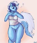  ? anthro anthrofied blue_eyes blue_fur blue_hair bottomless breasts claws colgate_(mlp) equine female friendship_is_magic fur hair horn mammal my_little_pony pussy skoon skunk solo standing two_tone_hair unicorn white_fur white_hair 