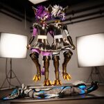 1:1 3d_(artwork) 4k absurd_res animal_genitalia animal_penis anthro anthro_on_anthro arms_tied ball_crush ball_squeeze balls bdsm biped black_body black_boots black_clothing black_footwear black_fur black_shoes blender_(artwork) blender_cycles_(artwork) blue_body blue_fur blue_penis bodily_fluids bondage boot_on_balls boot_on_penis boots bottomwear bound canid canine canine_genitalia canine_penis canis claws clothed clothing cock_and_ball_torture cockbox crush cuff_(restraint) cum cum_dripping_from_penis cum_on_penis depth_of_field digital_media_(artwork) dominant dragonplayer dragonplayer_(character) erection fangsy feet flat_balls foot_crush foot_fetish foot_on_balls foot_on_penis foot_play footwear fox fur genital_fluids genital_torture genitals gold_accessory gold_boots golden_body goth_boots grey_body grey_fur group hair harness hi_res hindpaw hybrid inside jacket jex knot leather leather_boots leather_clothing leather_footwear leather_jacket leather_topwear legs_tied legwear male male/male mammal metal_cuffs moan multicolored_body nardoragon nude on_ground open_mouth orgasm pain paws penis penis_squeeze piercing purple_body purple_fur reflection restraints rexouium sex shirt shoes shoes_on skirt slim slim_anthro slim_male slim_sub smile standing standing_on_balls studio submissive submissive_male tail topwear torture trampling trio white_body white_fur