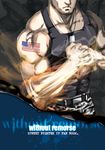  abs alternate_color american_flag clenched_hand dog_tags guile male_focus muscle out_of_frame rokko_(zerocco) solo street_fighter tank_top tattoo 