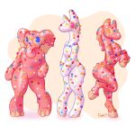  2026 anthro biped breasts candy dessert digital_drawing_(artwork) digital_media_(artwork) elephant elephantid equid equine feet female fivel food food_creature front_view giraffe giraffid group hooves horse living_candy looking_at_viewer mammal mane nude nude_anthro nude_female proboscidean simple_background standing toes trio 