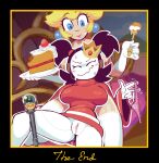 5_fingers absurd_res armwear big_breasts black_hair blonde_hair blue_ear_ring blue_eyes bodily_fluids breasts cake_slice chair clitoris clothed clothing crown duo elbow_gloves expressive_mask eyebrows eyelashes eyes_closed female female/female female_on_human female_on_humanoid fingers flower_panties food frilly frilly_clothing frilly_panties frilly_underwear fruit furniture genital_fluids genitals gloves gold_crown hair handwear happy headgear hi_res holding_fork holding_object holding_plate hooded_robe human human_on_humanoid humanoid humanoid_genitalia humanoid_vulva inner_labia inside interspecies lipstick looking_at_another looking_down looking_down_at_another loopsdaloop makeup mammal mario_bros mask nintendo nipples no_underwear not_furry outline panties panties_around_finger pigtails pink_clitoris pink_clothing pink_inner_labia pink_lipstick pink_panties pink_underwear pink_vulva plant princess_peach red_clothing red_robe robe sadie_(genocity) saliva saliva_string smile staff strawberry super_mario_64 sweat sweaty_face tan_body tan_skin text the_end throne underwear vaginal_fluid_string vaginal_fluids vulva wavy_mouth wearing_mask white_armwear white_body white_clothing white_elbow_gloves white_gloves white_handwear white_outline white_sclera white_skin yellow_text