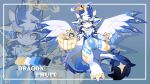  16:9 2026 2_horns 3_toes 4_claws :3 anthro biped blowup_background blue_body blue_fur blue_horn cel_shading character_name chest_tuft claws digital_drawing_(artwork) digital_media_(artwork) dragon dragon_horn dragon_tail english_text feet fluffy fluffy_tail full-length_portrait fur furred_dragon furred_scalie hair hi_res hlg7777 horn inner_ear_fluff kemono looking_at_viewer magic magic_book male multicolored_body multicolored_fur mythological_creature mythological_scalie mythology portrait scalie shaded simple_background solo tail text toes tuft wallpaper white_body white_fur white_hair widescreen wings yellow_body yellow_claws yellow_eyes yellow_fur 