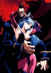  90s breasts capcom cleavage demitri_maximoff morrigan_aensland murase_shuko muscle official_art oldschool vampire vampire_(game) 