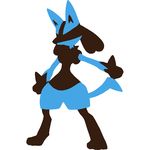  lucario male nintendo plain_background pok&#233;mon pok&eacute;mon silhouette standing super_smash_bros unknown_artist video_games white_background 