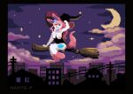 animated anthro anthrofied black_corset bottomless bouncing_breasts bouncing_penis breasts broom broom_riding building cleaning_tool clothed clothing cloud crescent_moon detailed_background digital_media_(artwork) eeveelution eyes_closed flying frame_by_frame fur generation_6_pokemon genitals gynomorph halloween hand_on_hat hat headgear headwear holidays intersex legwear looking_at_viewer moon multicolored_body multicolored_fur nante-p nintendo penis pink_body pink_ears pink_fur pink_penis pink_tail pixel_(artwork) pixel_animation pokemon pokemon_(species) pokemorph presenting presenting_penis sky solo star sylveon tail witch_costume witch_hat
