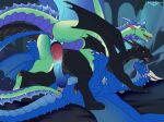  4_wings ahegao anal anal_penetration animal_genitalia anus arm_spikes black_wings blue_body blue_dildo blue_eyes blue_frill blue_horn blue_pawpads blue_scales blue_wings bodily_fluids cave cave_background cloaca cloaca_juice cloacal cloacal_penetration dildo dominant dominant_female double_cloacal double_penetration dragon dreyk-daro elbow_spikes european_mythology female female/female female_penetrated female_penetrating female_penetrating_female feral feral_on_feral feral_penetrated feral_penetrating frill_(anatomy) fucked_silly genital_fluids genitals green_body green_scales grey_horn group group_sex hi_res horn inheritance_cycle knot knotted_dildo knotted_strapon listria_(listria-dragoness) lominloce looking_pleasured membrane_(anatomy) membranous_wings multi_wing mythological_creature mythological_scalie mythology open_mouth orange_eyes orgasm_face pawpads penetration pink_dildo pink_tongue red_eyes sandwich_position saphira scales scalie sex sex_toy spikes spikes_(anatomy) stalactite strapon submissive submissive_female tail tail_fetish tail_in_ass tail_insertion tail_play tail_sex teeth tongue tongue_out trio ventral_scales vertical_cloaca western_dragon white_horn white_spikes wings 