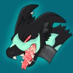  bodily_fluids ear_piercing forked_tongue fur hi_res inner_ear_fluff looking_at_viewer open_mouth open_smile piercing pupils rindeadsong saliva scales slit_pupils smile solo teeth tongue tuft zorgoia 