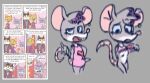 2026 4chan_anon anthro arms_bent big_ears big_eyes biped black_eyebrows blue_eyes blue_sclera bracelet breasts buckteeth clothed clothed_anthro clothed_female clothing clothing_lift countershade_face countershade_fur countershade_torso countershading curved_eyebrows curved_tail digital_drawing_(artwork) digital_media_(artwork) dress dress_lift ear_piercing ear_ring english_text eyebrows eyelashes featureless_breasts female fingers flashing flashing_breasts fur fur_tuft green_bracelet grey_background grey_body grey_ears grey_fur hand_on_hip hand_on_own_hip head_tuft heart_print heart_symbol hi_res iris jewelry legs_together light_body light_fur litterbox_comics long_eyelashes looking_at_self looking_at_viewer looking_down looking_down_at_self mammal monotone_background mouse multicolored_body multicolored_fur multicolored_pseudo_hair multiple_poses murid murine no_bra no_pupils no_underwear open_mouth partially_clothed partially_clothed_anthro partially_clothed_female piercing pink_bracelet pink_heart pink_inner_ear pink_nose pink_tail pink_tongue pose print_clothing print_dress pseudo_hair raised_eyebrow reference_image ring_piercing rodent simple_background slim slim_anthro slim_female small_breasts snout solo standing tail teeth text three-quarter_view tongue tuft two_tone_pseudo_hair unknown_artist unnamed_character url white_body white_breasts white_countershading white_fur